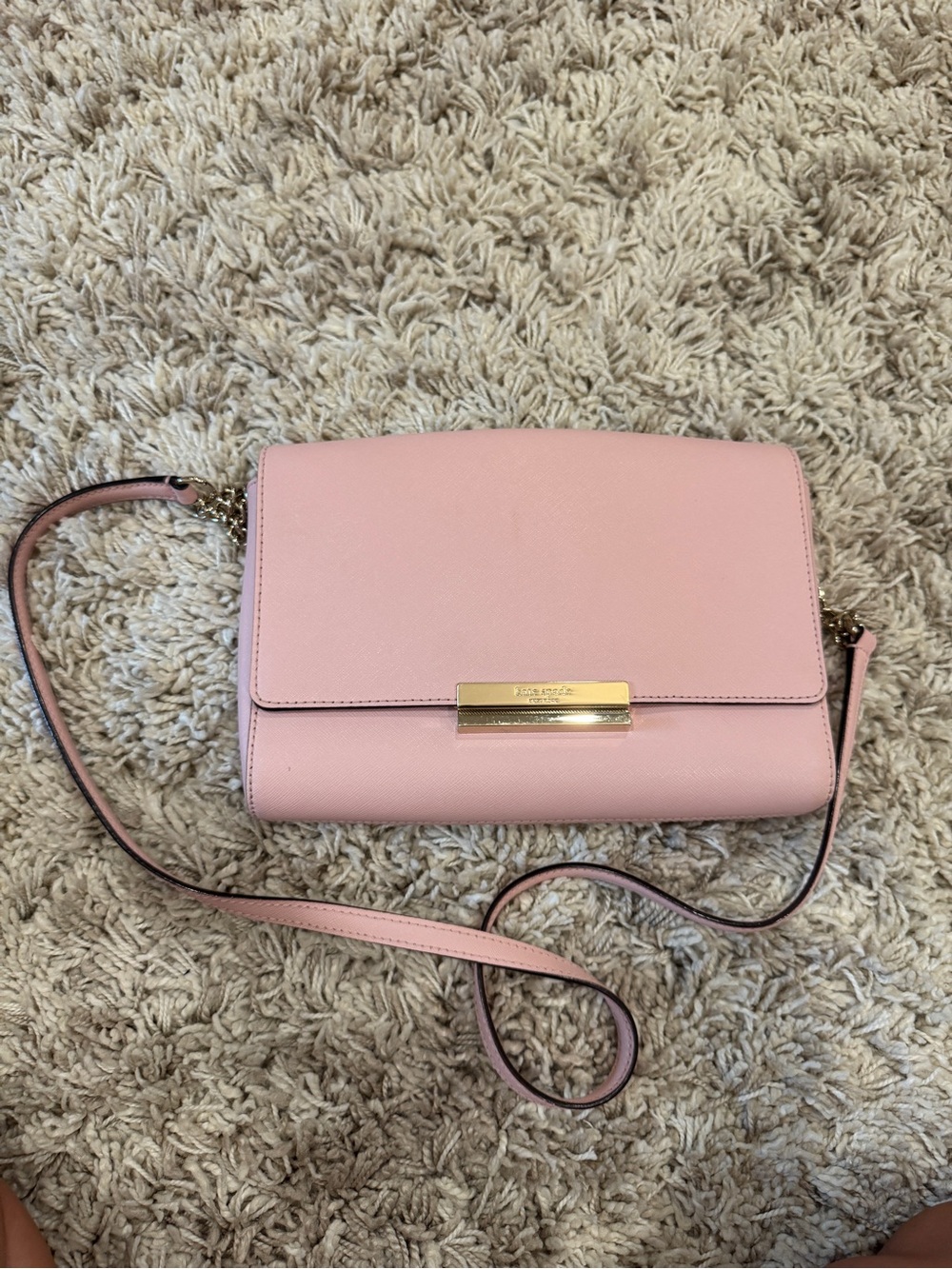 kate spade Blush Pink Leather Chain-Strap Crossbody